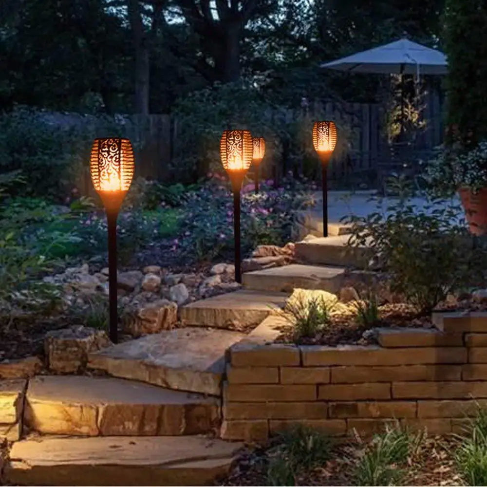 Solar Waterproof Torch Garden Flame Light